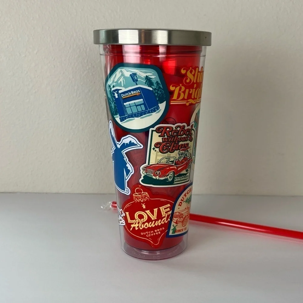 NEW Dutch Bros 2024 Christmas Tumbler Limited Edition